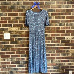 Boden Blue Floral Midi Dress